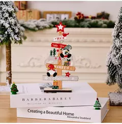Árvore De Natal De Madeira Desktop Ornamento, Placa De Sinal De Papai Noel, Decoração De Natal Para Casa, Presente De Ano Novo, Feliz Natal, 2025 na internet