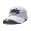 Boné de beisebol com bordado para homens e mulheres, boné de algodão punk e gótico street, esportes ao ar livre, bonés pretos Y2K para pai, moda