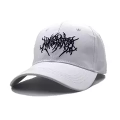 Boné de beisebol com bordado para homens e mulheres, boné de algodão punk e gótico street, esportes ao ar livre, bonés pretos Y2K para pai, moda