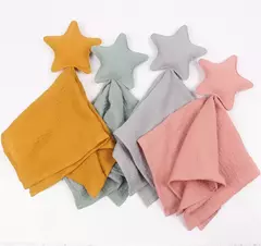 Bebê Segurança Cobertor Macio Algodão Musselina Consolador para Recém-nascido Infantil Dormir Snuggle Toy Stuffed Animal Acalme Appease Toalha na internet