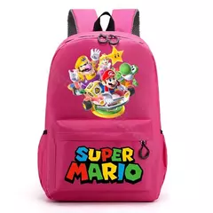 Mochilas Super Mario Bros para homens e mulheres, Saco Princesa Peach Luigi, Impressão Gráfica de Personagem de Cartoon, Mochila Kawaii, Mochilas escolares - loja online
