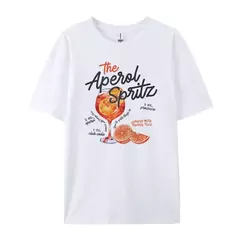 Camiseta gráfica retrô Aperol Spritz feminino, camiseta fofa de bebida alcoólica, camiseta estampada de algodão solto, top unissex vintage, presente - comprar online