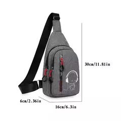 Imagem do Bolsa de peito crossbody coreana masculina, mochila de ciclismo, bolsa de ombro masculina, moda casual, nova, 2024