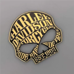 Folha de alumínio de metal crânio esqueleto adesivo motocicletas cabeça 3d adesivo cauda tanque combustível adesivos decorativos para harley davidson