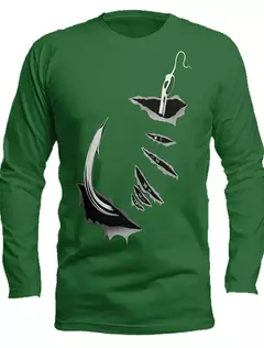 Camisa masculina de pesca de manga longa proteção UV, respirável secagem rápida, suor leve wicking top, ao ar livre, verão, primavera - Wolf Magazine