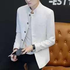 Jaqueta de negócios estilo chinês masculina, terno fino, casual, high-end, simples, elegante moda, festa, compras, cavalheiro, alta qualidade, 2022 - Wolf Magazine