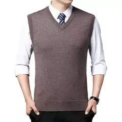 Colete casual de suéter quente masculino, colete confortável, outono e inverno na internet