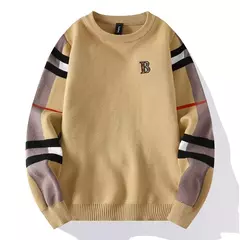 Pulôver quadriculado casual clássico masculino, suéter macio e quente, marca de negócios, moda de luxo, outono, inverno, novo, 2022 na internet