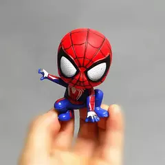 Marvel vingadores homem aranha bonito figura de ação postura anime decoração coleção estatueta brinquedo modelo ornamentos presente das crianças