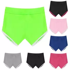Imagem do Mulheres de cintura média slim fit calças curtas elásticas altas, shorts apertados femininos para senhoras, corrida, elástico