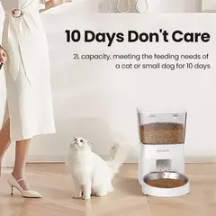 Rojoeco 2l alimentador automático de gatos wifi inteligente dispensador de comida para animais de estimação para alimentos secos cães dispensador de pauzinhos com acessórios de controle remoto - loja online