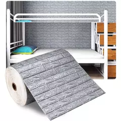 3D tijolo imitação impermeável auto-adesivo adesivo de parede, Home Decor, papel de parede DIY, sala, TV Backdrop, quarto, 1 m, 5 m, 10m - comprar online