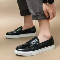 Sapatos casuais de couro de verão sapatos de escritório para homens de condução mocassins confortáveis deslizamento em sapatos de moda de festa