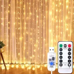 USB Festoon LED Curtain String Lights, Fairy Lights, Guirlanda de Natal, Casamento, Casa, Quarto, Decoração Iluminação, 6x3, 3x3, 4x3