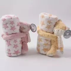 Conjunto De Animais De Pelúcia, Presente Do Bebê Recém-nascido, Cobertor De Sono De Segurança, Coelhinho Rosa, 6 Estilos, 30x30, 2 Pcs - Wolf Magazine