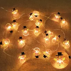 2m 20led papai noel floco de neve led luz corda decoração de natal para casa ornamento da árvore de natal 2024 navidad crianças presente ano novo - Wolf Magazine