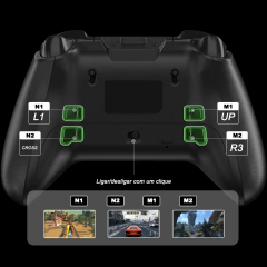 FERROX M5 QRD Xbox Gaming Controller Gamepad com fio com efeito Hall para Xbox Series S Xbox Series X Xbox One PC Wireless - Wolf Magazine