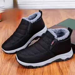 Botas de neve térmicas para mulheres, Ankle Boots Slip-on, botas curtas térmicas ao ar livre, botas impermeáveis quentes, inverno - loja online