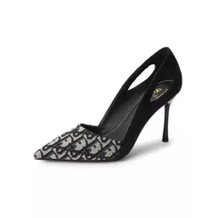 Sandálias bordadas para mulher, Salto Alto, Ria, Apontada, Casual, Verão, Novo, Luxo, Moda - comprar online
