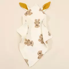 Bebê recém-nascido Algodão Mulsin Consolador Carton Rabbit Ear Double Guaze Acalme Appease Toalha para crianças Bibs Burp Panos Infantil - loja online