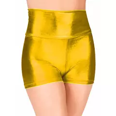 OVIGILY-Calções de Dança Metálicos Femininos, Calções de Treino Brilhantes, Calções de Ginástica Feminina, Vermelho, Fúcsia