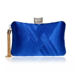 Sekusa-bolsa de noite com borla feminina, bolsa de ombro com corrente, festa de casamento na internet
