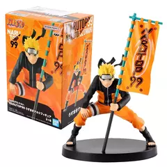 12cm anime shippuuden naruto figura personagem global popularidade classificação narutop99 transportando bandeira modelo brinquedo presente figura de ação