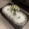 Toalha De Mesa Oval Bordada Europeia, Capa De Mesa De Renda, Toalha De Mesa De Chá, Gabinete De TV, Tampas Modernas para Decoração De Casa