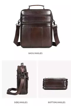 Westal Mensageiro de Couro Genuíno Bag, Laptop sacos para documentos, saco de negócios, Bolsas de ombro masculinas, 13 ", 6173 - Wolf Magazine