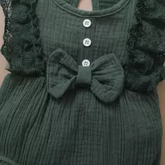0-18 meses do bebê recém-nascido menina liso macio bodysuit laço queimado manga verão macacão com bandana da criança roupas da menina do bebê - loja online