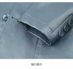 Outono novo casaco de couro masculino terno lapela negócios casual jaqueta de couro masculino
