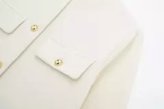 TRAF-Casaco Cropped feminino com botão dourado, blazer bomber, streetwear chique, blusa de casacos femininos, moda primavera, 2022 - loja online