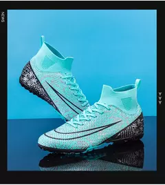 Botas longas de futebol para homens, grama infantil, TF, FG Training Soccer Shoes, tênis esportivos profissionais, tênis de futebol ao ar livre na internet