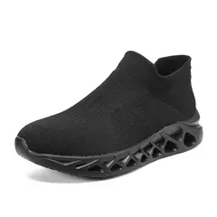 Tênis respirável para homens e mulheres, tênis esportivo slip-on, tênis azul, meias de verão tamanho grande 48, moda de venda quente na internet