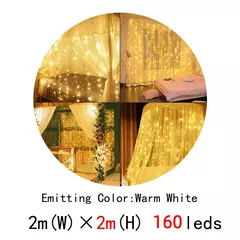 Cortina LED Fairy Lights, Natal Icicle Lights, festa de quarto, jardim, decoração do casamento da família, 220V