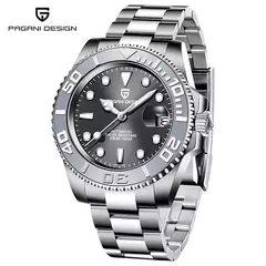 Pagani design esportes masculino relógio de pulso mecânico safira luxo relógio automático para homem aço inoxidável à prova dwaterproof água - comprar online