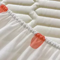 Imagem do Tapetes de cama de látex natural, sensação fresca respirável, acolchoado suave, seda de gelo cabido lençol e fronhas, verão