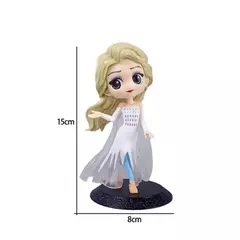 Imagem do Miniso 14cm princesas q posket figuras elsa anna mulan tinker bell elsa aladdin kawaii boneca brinquedo decoração do bolo modelo menina gif