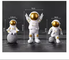 Imagem do 4 pcs Astronauta Figura Estátua Estatueta Spaceman Escultura Brinquedo Educacional Desktop Home Decoração Astronauta Modelo Para Crianças Presente
