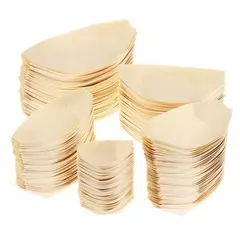 Barco De Madeira Descartável Para Sushi, Salada Sobremesa Tigela, Tigela De Madeira De Pinho, Bandeja De Placa, 50PCs - loja online