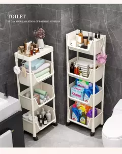 Imagem do Armário De Armazenamento De Fenda Estreita, Estante De Carrinho, Rack De Canto De Cozinha, Banheiro, Sala De Estar, Organizador De Casa
