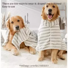 Toalha de banho para animais de estimação, roupão absorvente para animais de estimação, secagem rápida, toalha de banho para cães grandes e pequenos, roupão absorvente limpo para corpo inteiro - comprar online