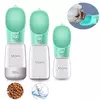 Garrafa de água portátil para cães, recipiente de comida e água para animais de estimação, tigela alimentadora para viagem ao ar livre, tigelas para beber, dispensador de água