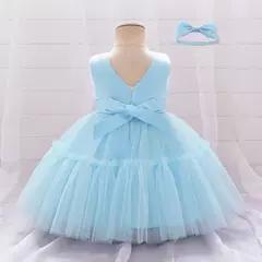 Imagem do Elegante vestido de tule para meninas, bebê infantil, 1st Birthday, Vestidos de batismo, Kids Wedding Party, Toddler Clothes, Verão