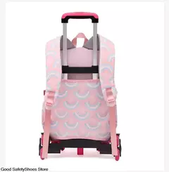 Rolling School Bags for Girls, Mochila impermeável para crianças com rodas, Trolley Luggage Back Pack, Ensino médio - comprar online