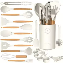 Utensílios De Cozinha De Silicone De Grau Alimentício, Cozinhando Conjunto De Utensílios De Cozinha, Panelas, Turner, Espátula, Colher De Medição, Prático, 14Pcs - loja online