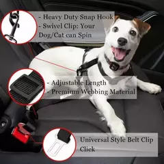 Cinto de segurança para carro e gato, acessórios para cães, arnês ajustável, trela de chumbo, clipe de viagem pequeno e médio, coleira para cachorro, itens para animais de estimação - Wolf Magazine