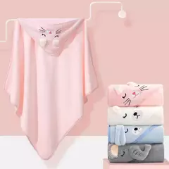 Toalha de banho com capuz de bebê recém-nascido, roupão infantil, envoltório Swaddle infantil, cobertor super macio, quente, dormindo, meninos, meninas, criança