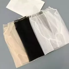 Top de mangas compridas transparente ultrafino feminino, casaco feminino com renda, monocromático, gola simulada, camisa feminina visível, primavera, verão - Wolf Magazine