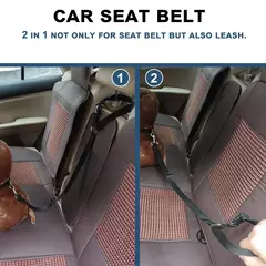 Cinto de segurança dois em um para animais de estimação, cor sólida, trela de chumbo de nylon, cinto de segurança ajustável para cães, coleira, acessórios para animais de estimação na internet